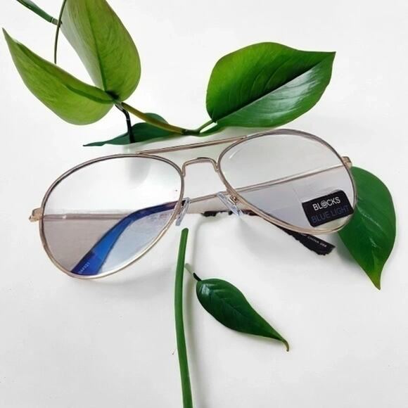Nolan Gold Blue Light Glasses - Picture 1 of 12